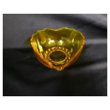 Citrine heart shaped candy dish