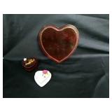 Lot of 3 assorted Heart Shaped items