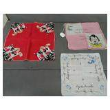 3 vintage hanky