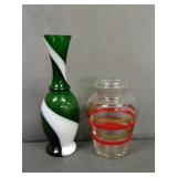 Lot of 2 Decorative small bud vases