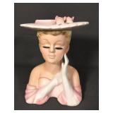 Vintage lady head vase