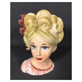 Vintage lady head vase