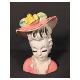 Vintage lady head vase