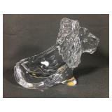 Lead crystal lion