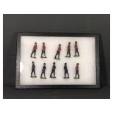 Set of vintage hand painted metal figures