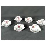 Lot of 6 Vintage tiny nut baskets