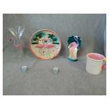 Lot of 6 Glassware