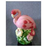 13" Flamingo cookie Jar