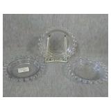 Lot of 3 Candlewick dishes