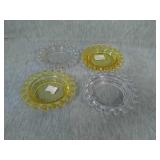 Lot of 4 Candlewick ashtrays