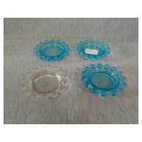Lot of 4 Candlewick ashtrays