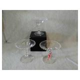 3 Candlewick compote dishes