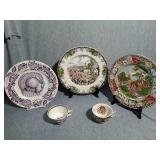 Lot of 5 Decorative Plates bad tea cups
