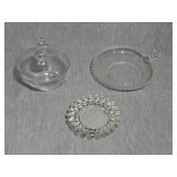 Lot of 3 Candlewick dishes