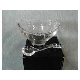 Candlewick compote dish with ladle