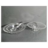 2 Candlewick dishes with spoon