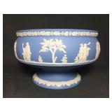 Large Wedgewood Blue Jasperwear pedestal bowl