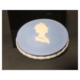 Wedgwood Blue jasper wear oval cover box