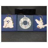 Lot of 3 Wedgwood ornaments with original boxes