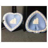 Pair of Wedgwood heart and spade trays