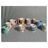Lot of 10 Flamingo mugs