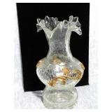 Cracked glass pattern vase
