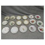 Lot of 17 Butter Pat plates