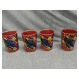 Lot of 4 juice cups