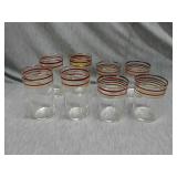 8 drinking glasses