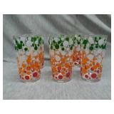 6 Vintage drinking glasses