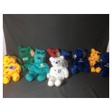 Lot of 10 NFL beanie bears