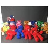 Lot of 11 beanie bears