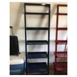 Leaning wall shelf blue in color