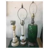 Lot of 3 vintage lamps