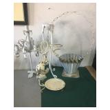 Lot of 4 metal decor items