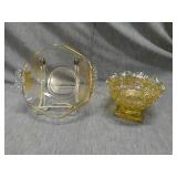 Lot of 2 vintage candy dishes