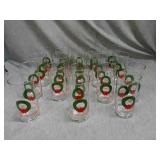 Lot of 18 Libby Christmas Reith glasses