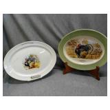 Lot of 2 Turkey Platters