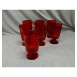 Lot of 7 Red glasses