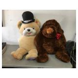 Pair of very large stuffed animals