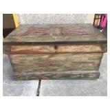 Reproduction wooden chest