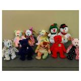Lot of 10 Assorted Beanie Babies
