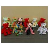 Lot of 10 Assorted Beanie Babies