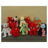 Lot of 10 Assorted Beanie Babies