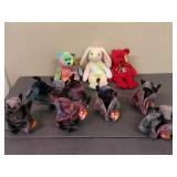 Lot of 9 Assorted Beanie Babies