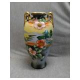 Large 14" hand painted vase
