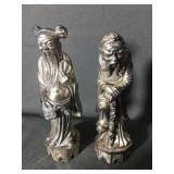 Pair of Sterling Silver vintage Oriental Chess
