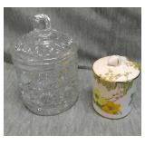 Lot of 2 Marmalade jars with lids