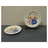 Lot of 2 Hand painted plates