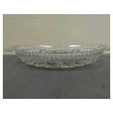 Cut glass divided pickle dish